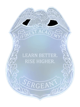 iFINEST ACADEMY Sergeant emblem — Learn Better. Rise Higher.